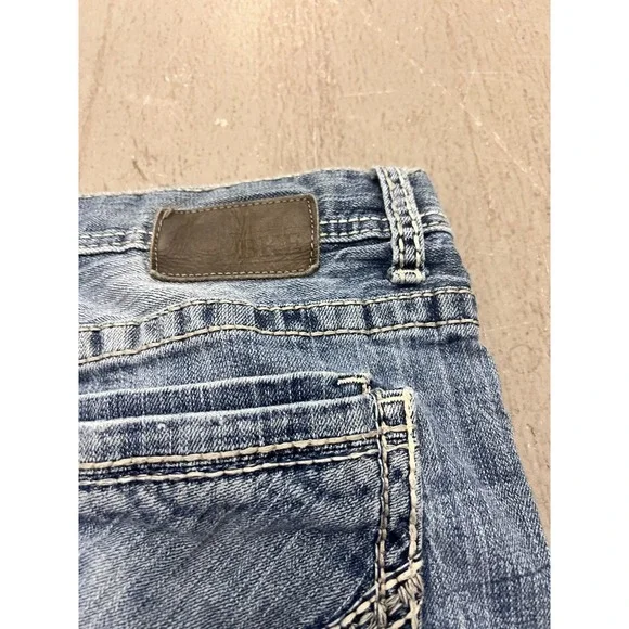 Buckle BKE Denim Straight Carter Jeans Men's Blue Denim Stretch Zip Fly - 34S - Picture 10 of 14